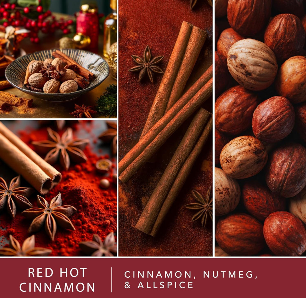 Scentsationals Wax Melts, Wax Cubes Strong Scent - Cozy Treats Collection Red Hot Cinnamon - 10oz (24-Cubes)