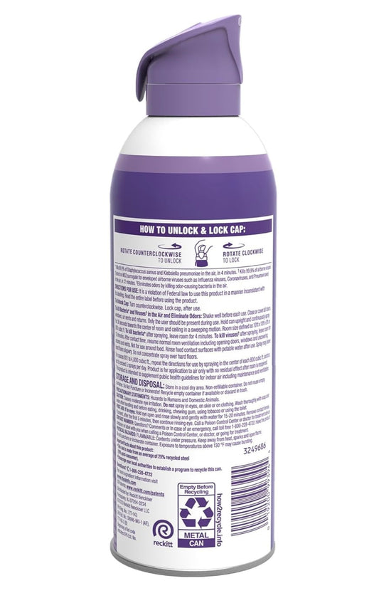 LYSOL Lugsaniteerderbespuiting, Vir Lugsanitasie en Reukuitskakeling, Ligter Bries, 295 ml (1)