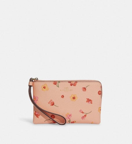 NEW COACH Corner Zip Wristlet With Mystical Floral Print - NWT