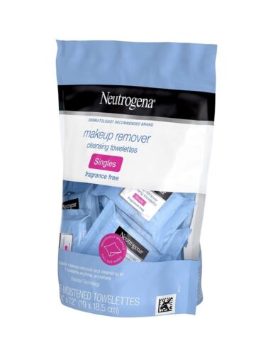 New Neutrogena Makeup Remover Facial Cleansing Towelette Singles - 20 Counts