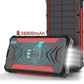 Universal Solar Fast Charger 38800mAh, Wireless Charger - RED