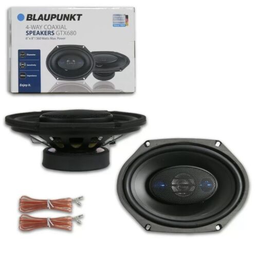 Blaupunkt 6" X 8" 6x8 4-way Coaxial Car Speakers Pair 360 Watts Max I 2 PAIRS