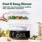 NEW Two Tier Food Steamer, Healthy, Fast Simultaneous Cooking, Stackable 7.4 QT