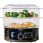 NEW Two Tier Food Steamer, Healthy, Fast Simultaneous Cooking, Stackable 7.4 QT