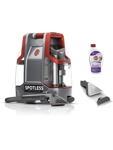 Hoover Spotless Powerful Portable Carpet Vacuum & Upholstery Spot Cleaner | Red