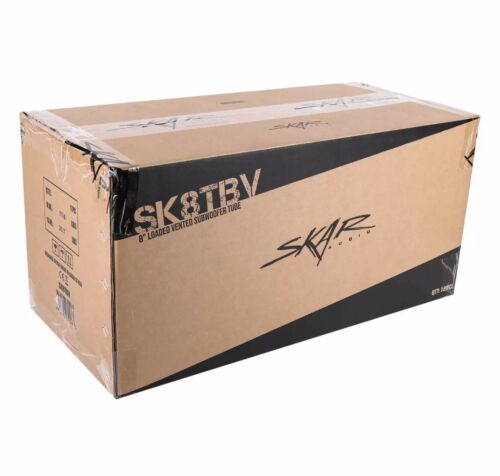 NEW SKAR AUDIO SK8TBV SINGLE 8" 400W MAX POWER DUAL VOICE COIL VENTED BASS TUBE
