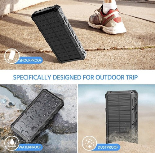 UNIVERSAL Solar Fast Charger 38800mAh, Wireless Charger - Black