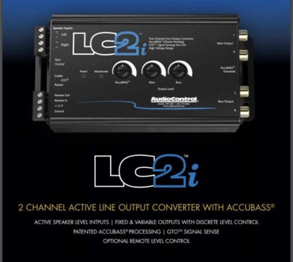 AudioControl LC2i 2-kanaal lynuitset 400W-omskakelaar met AccuBASS & GTOTM-sein