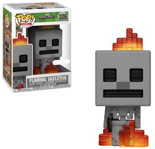 FUNKO POP! Games: Minecraft - FLAMING SKELETON(326) Collectible Figure - NEW