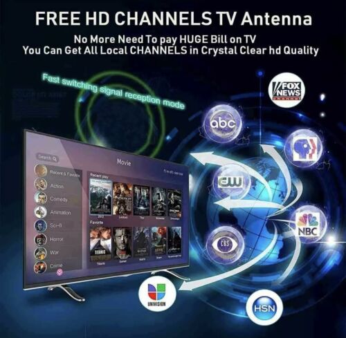TV Antenna Digital HD Antena Indoor 5600 Miles Range HDTV 1080P 4K 13ft Cable!!!