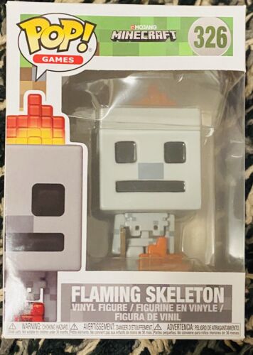 FUNKO POP! Games: Minecraft - FLAMING SKELETON(326) Collectible Figure - NEW