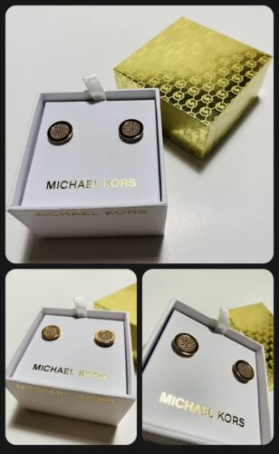 MICHAEL KORS ROSE GOLD ROUND EARRINGS SET | AUTHENTIC I BRAND NEW