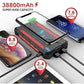 Universal Solar Fast Charger 38800mAh, Wireless Charger - RED