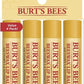 Burt's Bees Lip Balm Original Beeswax with Vitamin E & Peppermint Oil (4 Pack)