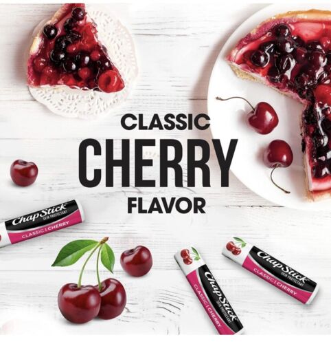 ChapStick Classic Cherry Lip Balm Tube  Flavored Lip Balm 0.15 Oz (Pack of 12)