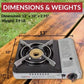 Grill Boss 90057 Dual Fuel Camp Portable Stove + 4 x 8 oz. Tins of Butane Fuel