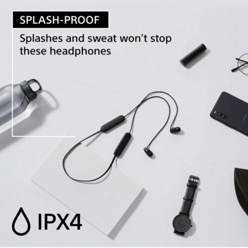 Sony WC100 Wireless in-Ear Bluetooth Headphones with Built-in Mic - WHITE