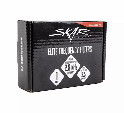 SKAR AUDIO ELITE FREQUENCY FILTERS ELIMINATES FREQUENCIES 0-2.8 kHz AT 4Ω - PAIR
