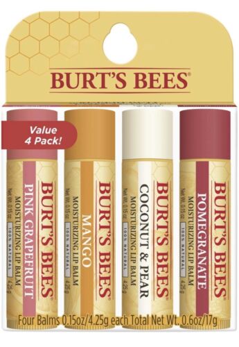 Burt's Bees Moisturizing Lip Care 100% Natural, SuperFruit (4 Pack)