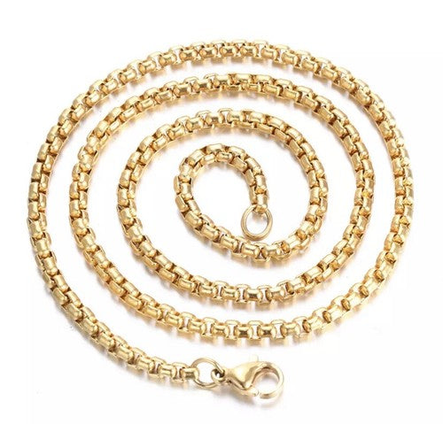 NEW - STAINLESS STEEL FASHION SEA ANCHOR NECKLACE FOR MEN & WOMEN  GOLD PLATED