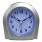 21103 Equity by La Crosse Night Vision Silent Sweep Analog Alarm Clock - Silver