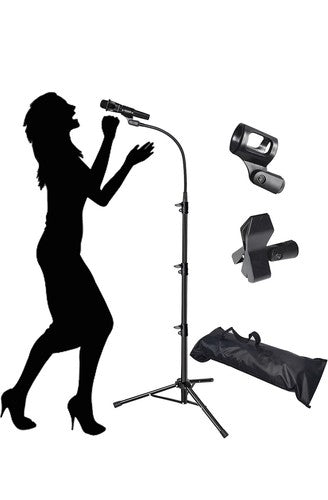 Microphone Stands Tripod 360°Gooseneck Mic Stand Boom Adjustable Height 32-68”