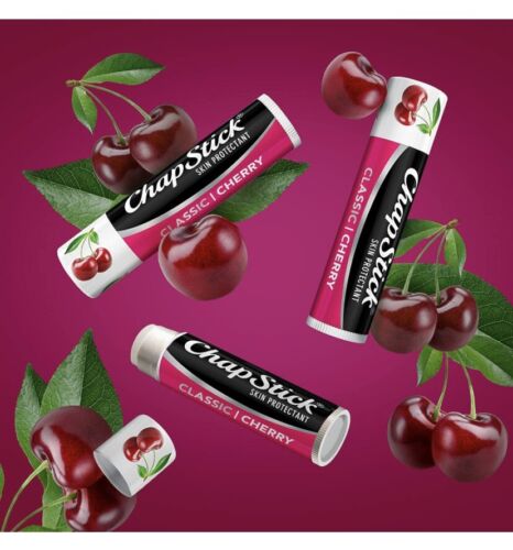 ChapStick Classic Cherry Lip Balm Tube  Flavored Lip Balm 0.15 Oz (Pack of 12)