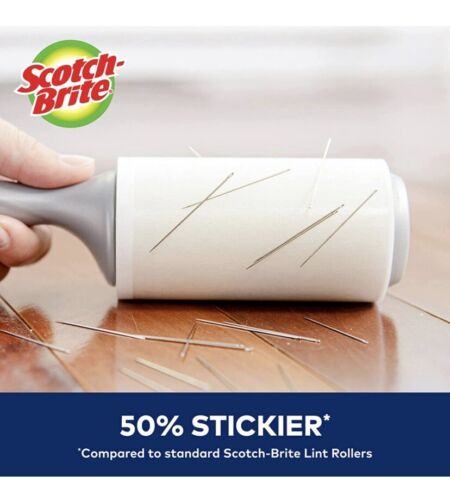 Scotch-Brite 50% Kleweriger Pluisroller - 6 Rollers, Totaal 288 Velle - Werk Puik