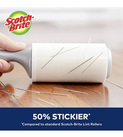 Scotch-Brite 50% Kleweriger Pluisroller - 6 Rollers, Totaal 288 Velle - Werk Puik