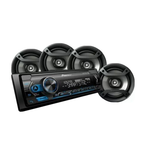 Pioneer Single Din Bluetooth Digital Media Car Stere and  6.5" Coaxial Speakers