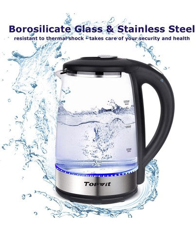 BPA-Free Stainless Steel Electric 2.0L Kettle Glass Hot Water Kettle