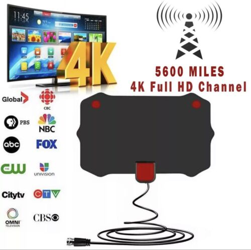 TV Antenna Digital HD Antena Indoor 5600 Miles Range HDTV 1080P 4K 13ft Cable!!!