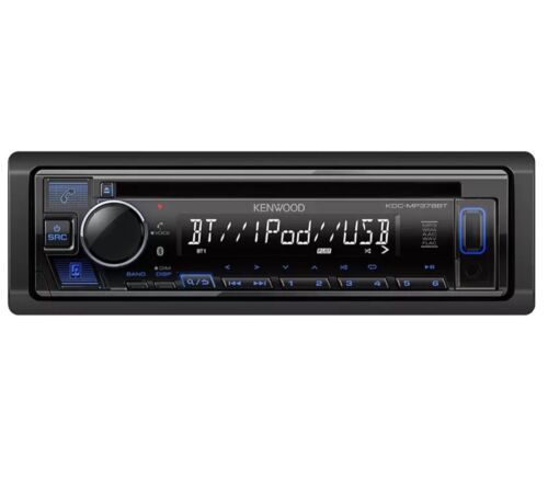 Kenwood Single DIN Bluetooth CDAM/FM USB Auxiliary Input Car Receiver KDCMP378BT