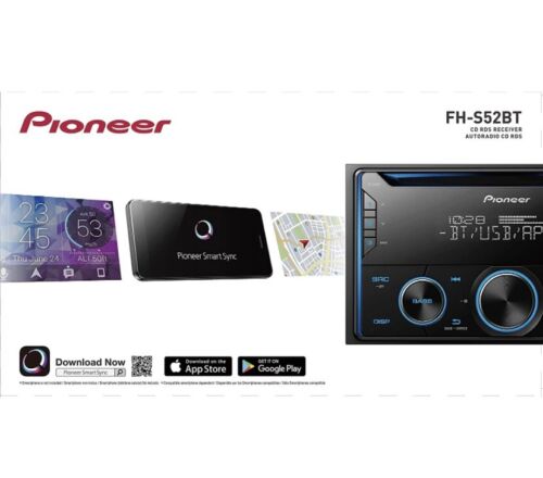 PIONEER FH- S52BT 2DIN CD & Dual Bluetooth Digital Media Receiver with Spotify