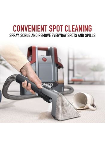 Hoover Spotless Powerful Portable Carpet Vacuum & Upholstery Spot Cleaner | Red