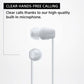 Sony WC100 Wireless in-Ear Bluetooth Headphones with Built-in Mic - WHITE