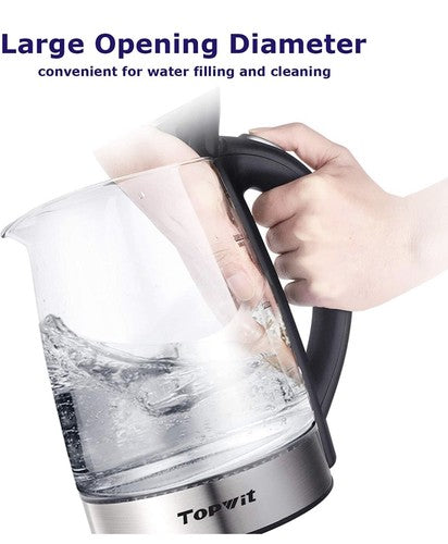 BPA-Free Stainless Steel Electric 2.0L Kettle Glass Hot Water Kettle