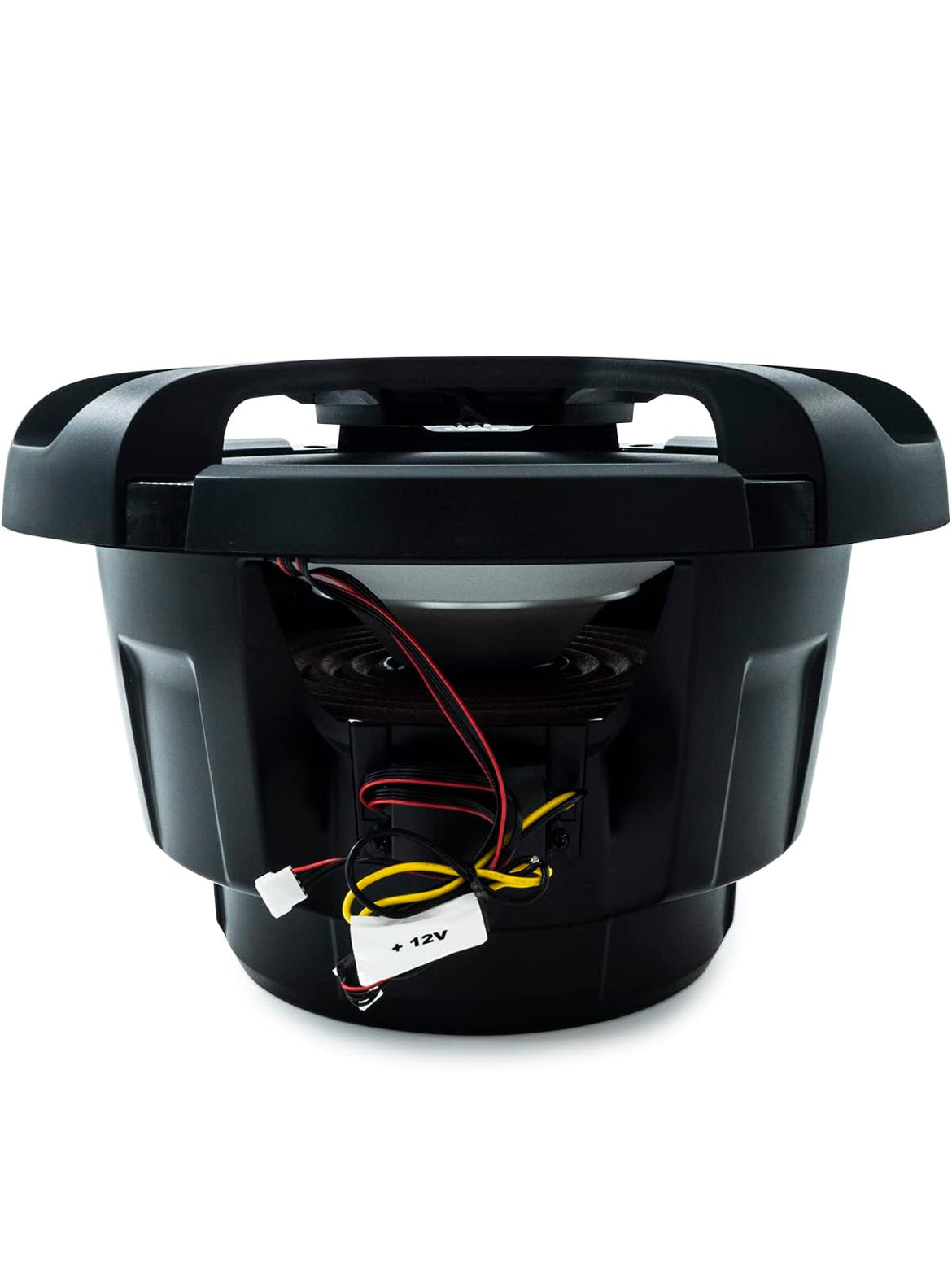 JVC CW-DR1040ML 10-duim RGB-beligting Buite Marine-/Motoroudio Subwoofer - 1 300 Watt Enkele Swart Waterdigte Bass Hardespreker vir Marine Stereoklankstelsel