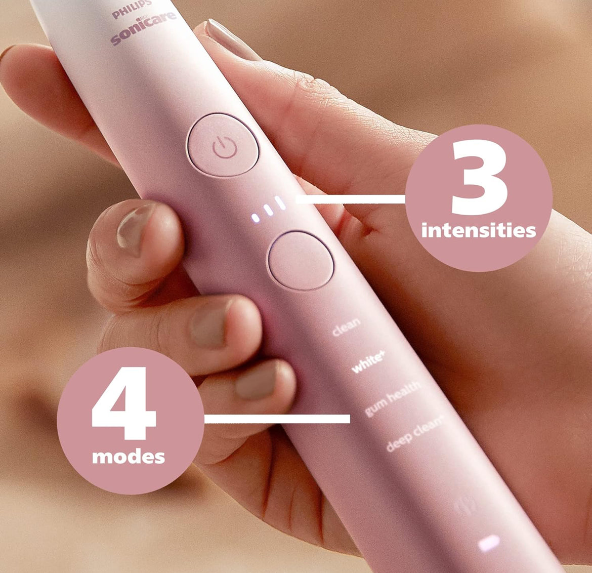 PHILIPS Sonicare 9000 Special Edition Rechargeable Toothbrush - Pink/White (HX9911/90)