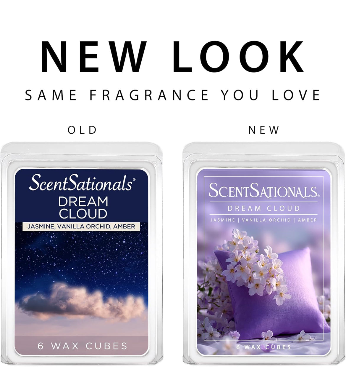 Scentsationals Wax Melts, Wax Cubes Strong Scent - Dream Cloud - Long Lasting Scented Wax Melts for Warmer -10oz (PACK OF 4)