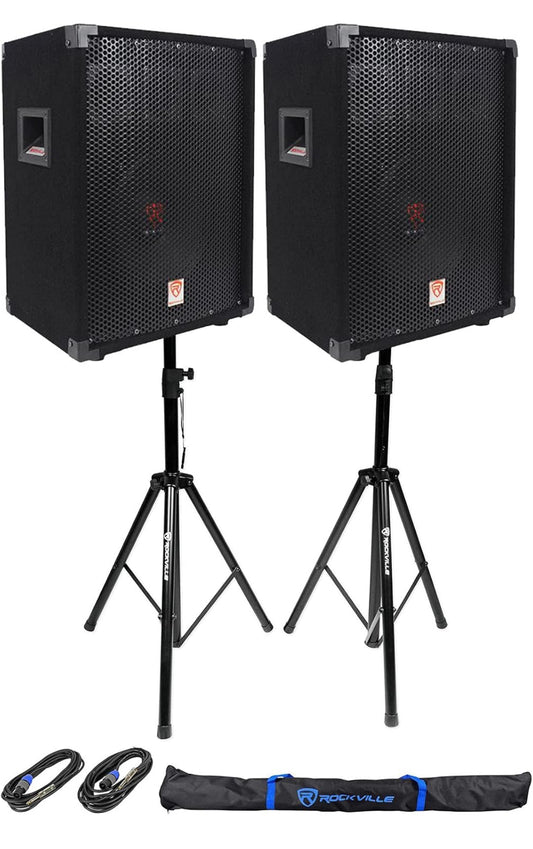 Rockville (2) RSG10 10 400 Watt 2-rigting 8-Ohm Passiewe DJ PA Luidspreker BUNDEL