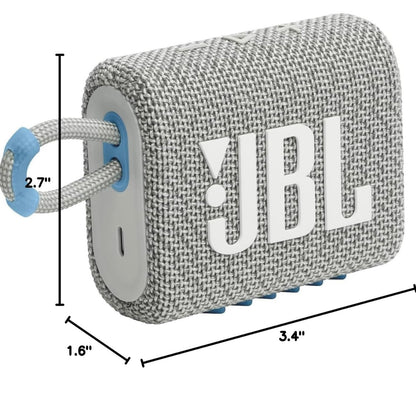 JBL Go 3 Eco - Draagbare Mini Bluetooth-luidspreker, groot klank en kragtige bas, IP67 waterdig – (Ekowit)