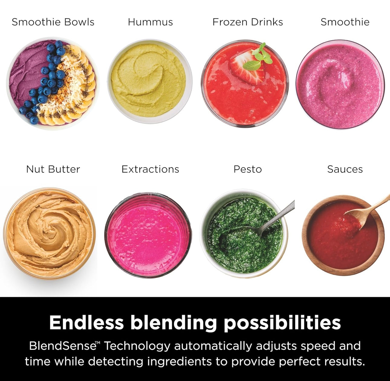 Ninja TB201 Detect Power Blender Pro, BlendSense Technology, For Smoothies, Shakes & More, 1800 Peak Watts, 72 oz. Pitcher, Blender - Black