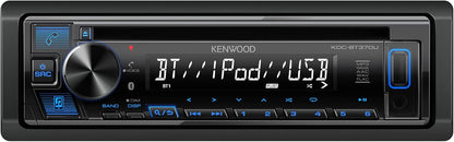 KENWOOD KDC-BT370U CD-motorstereo met Bluetooth, AM/FM-radio, USB aan die voorkant met hoë krag, ingeboude Alexa