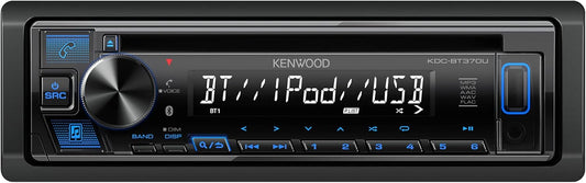 KENWOOD KDC-BT370U CD-motorstereo met Bluetooth, AM/FM-radio, USB aan die voorkant met hoë krag, ingeboude Alexa
