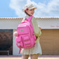 Backpack for girls Laptop Backpacks 15.6 Inch College Cute Bookbag Anti Theft Primary Elementary School Bag Casual Daypack for Teens Girls Women Students （Rose