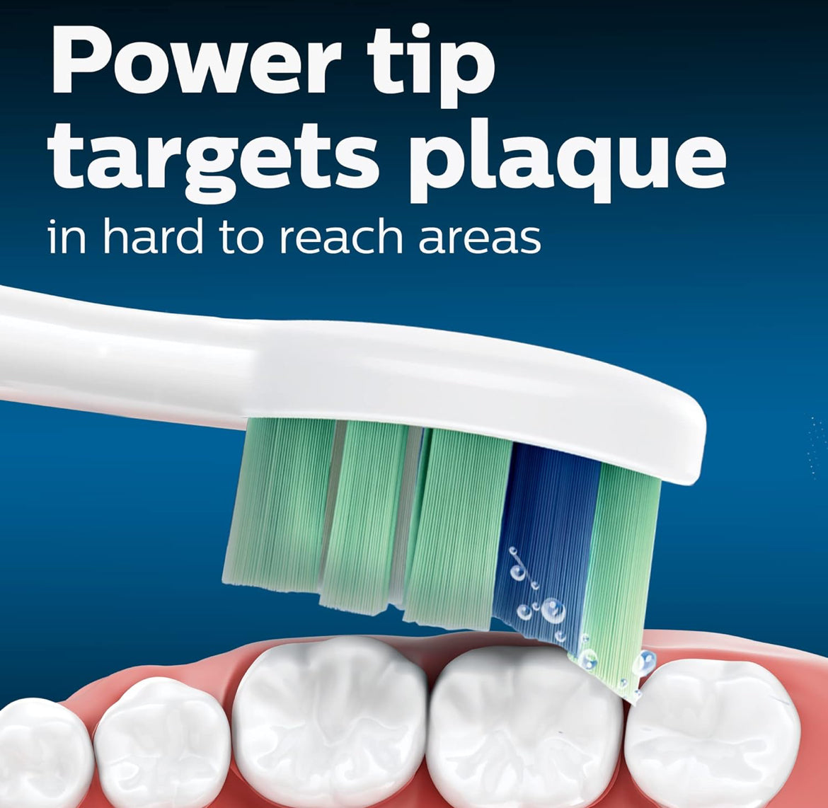 Philips Sonicare Oorspronklike C2 Optimale Plakbeheer Tandeborselkoppe, 3 Borselkoppe (Wit) HX9023/65