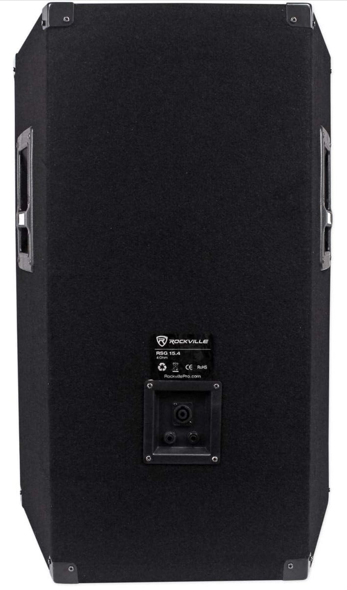 Rockville RSG15.4 15" 3-Way 1500 Watt 4-Ohm Passive DJ/Pro Audio PA Speaker, Black