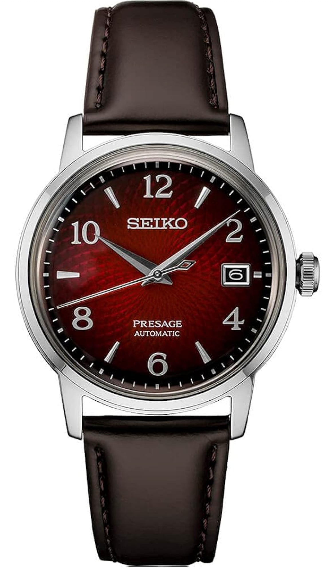 SEIKO Outomatiese Horlosie vir Mans - Presage Cocktail Time - Patroonversier met Goue Syfers en Datumkalender, 50m Waterbestand