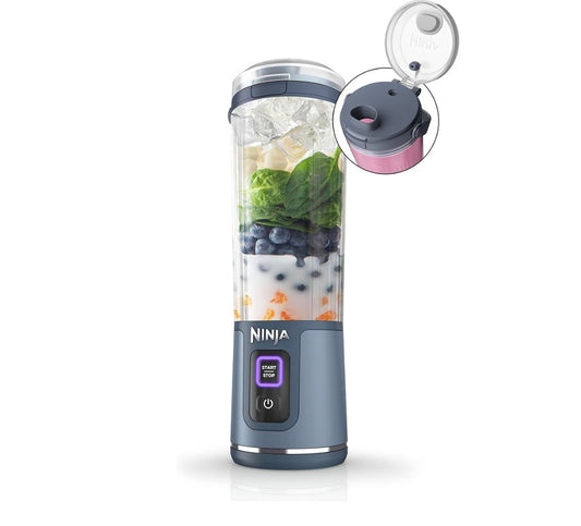 Ninja BC151NV Blast Portable Blender, Cordless, 18oz. Vessel, Personal Blender-for Shakes & Smoothies- Dishwasher Safe Parts -Blue